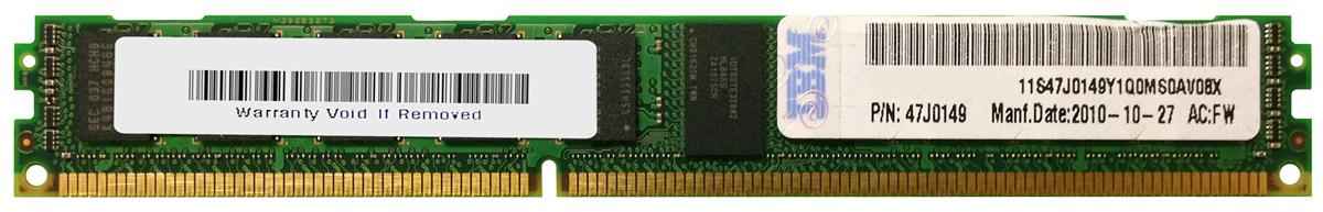 47J0149 IBM 2GB PC3-10600 DDR3-1333MHz ECC Registered CL9 240-Pin DIMM Dual Rank Memory Module