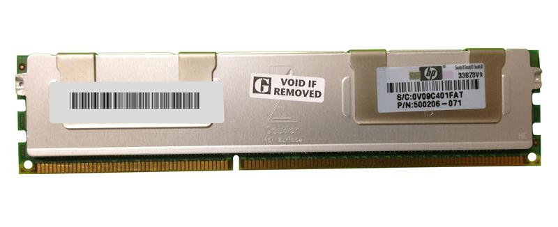 500206-071 HP 8GB PC3-8500 DDR3-1066MHz ECC Registered CL7 240-Pin DIMM Dual Rank Memory Module for ProLiant G6 Series Servers