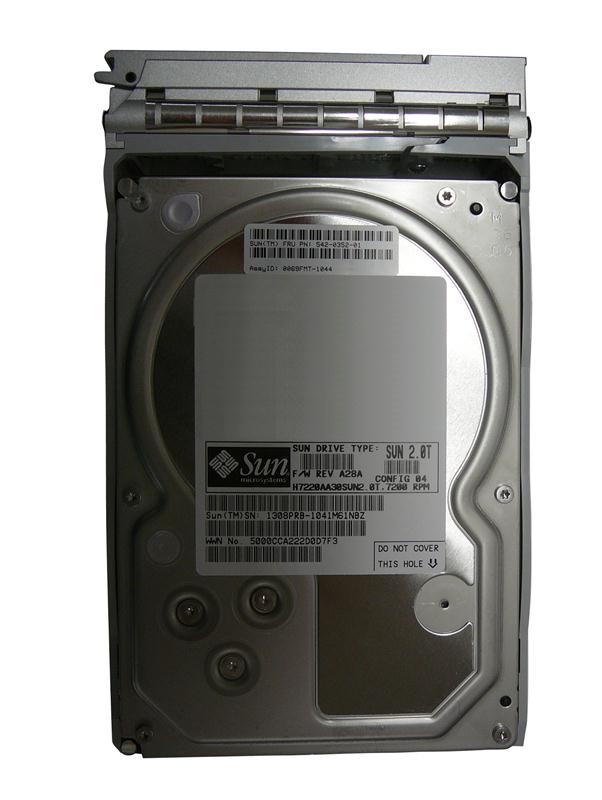 542-0352-01 Sun 2TB 7200RPM SATA 3Gbps 32MB Cache 3.5-inch Internal Hard Drive