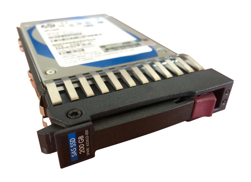 632633-001 HP 200GB MLC SAS 6Gbps Hot Swap Enterprise Mainstream 2.5-inch Internal Solid State Drive (SSD)