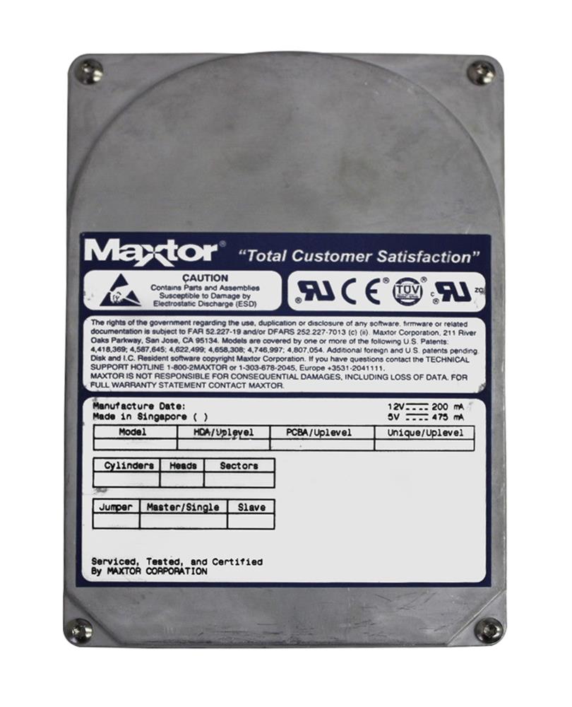 71050A Maxtor 7000 Series 1.05GB 4500RPM ATA/IDE 256KB Cache 3.5-inch Internal Hard Drive