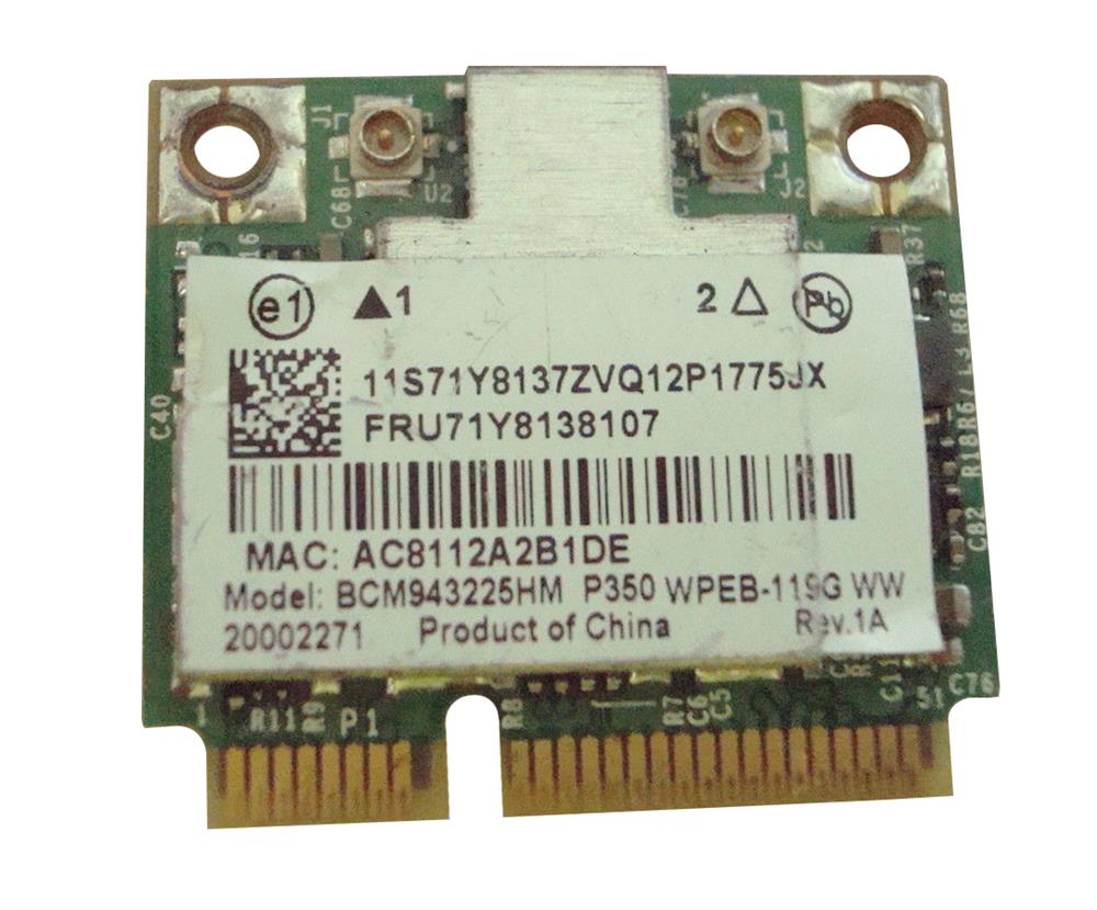 71Y8138-US-06 IBM WLAN 802.11b/g/n PCI Express Half Mini Card