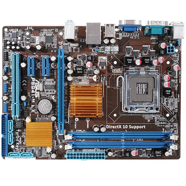 90-MIBAV0-G0EAY00Z ASUS P5G41-M LX Socket LGA 775 Intel G41 + ICH7 Chipset Core 2 Quad/ Core 2 Duo/ Celeron Dual-Core/ Celeron Processors Support DDR2 2x DIMM 4x SATA 3.0Gb/s Micro-ATX Motherboard (Refurbished)