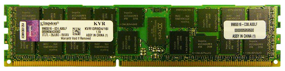 9965516-024.A00LF Kingston 16GB PC3-10600 DDR3-1333MHz ECC Registered CL9 240-Pin DIMM Dual Rank x4 Memory Module (Intel Certified)