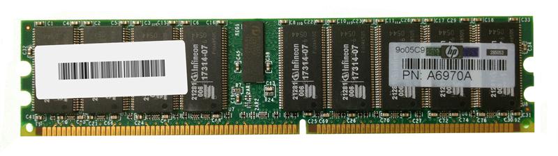 A6970A HP 8GB Kit (4 X 2GB) PC2100 DDR-266MHz Registered ECC CL2.5 184-Pin DIMM 2.5V Memory for Integrity RX4640 Server