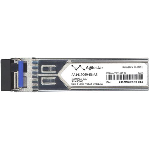 AA1419069-E6-AS Agilestar 1Gbps 1000Base-BX-U Single-mode Fiber 10km 1310nmTX/1490nmRX LC Connector SFP (mini-GBIC) Transceiver Module for Nortel Compatible