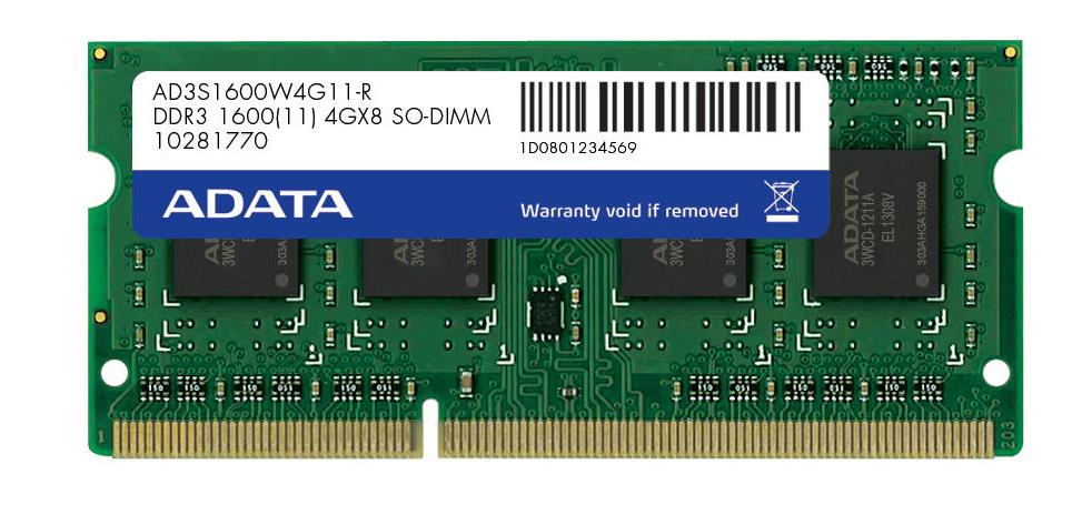 Pc 12800 Ddr3 1600mhz Ram 4gb Laptop ASU16D3LS1KBG/4G Kingston 4GB