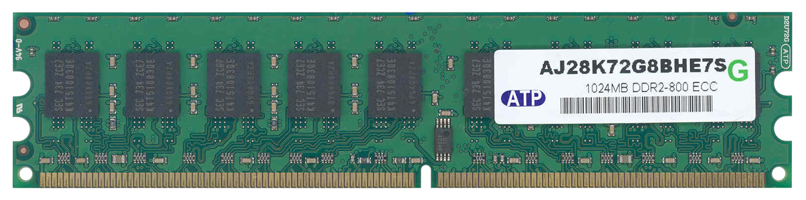 AJ28K72G8BHE7S ATP 1GB PC2-6400 DDR2-800MHz ECC Unbuffered CL6 240-Pin DIMM Dual Rank Memory Module