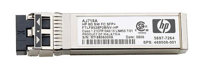 AJ718A HP 8Gbps Short Wave Fibre Channel Multi-mode Fiber 150m 850nm LC Connector SFP+ Transceiver Module