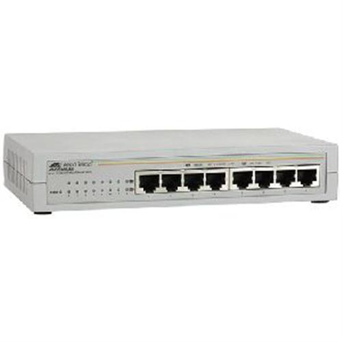 AT-GS900/8-50 Allied Telesis 8-Ports 10/100/1000Base-T Unmanaged Gigabit Ethernet Switch (Refurbished)