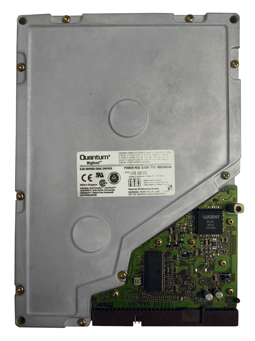 BF1280AT Quantum Bigfoot 1.2GB 3600RPM ATA/IDE 128KB Cache 5.25-inch Internal Hard Drive