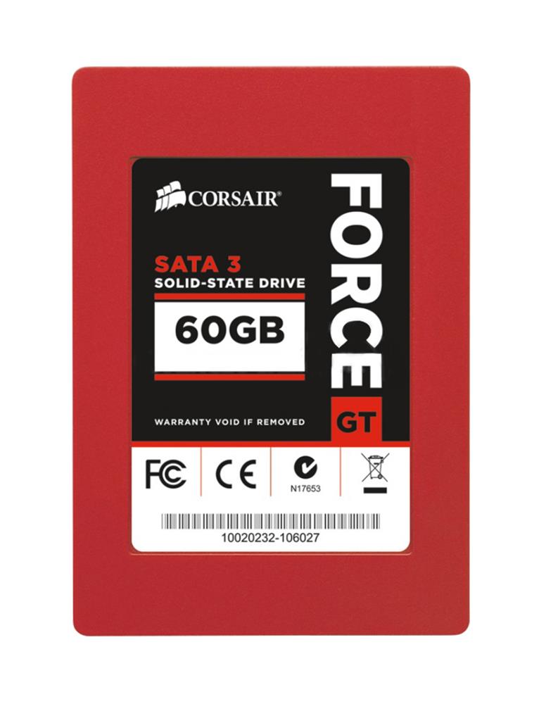 C-CSSD-F60GBGT-BK Corsair Force GT Series 60GB MLC SATA 6Gbps 2.5-inch Internal Solid State Drive (SSD)
