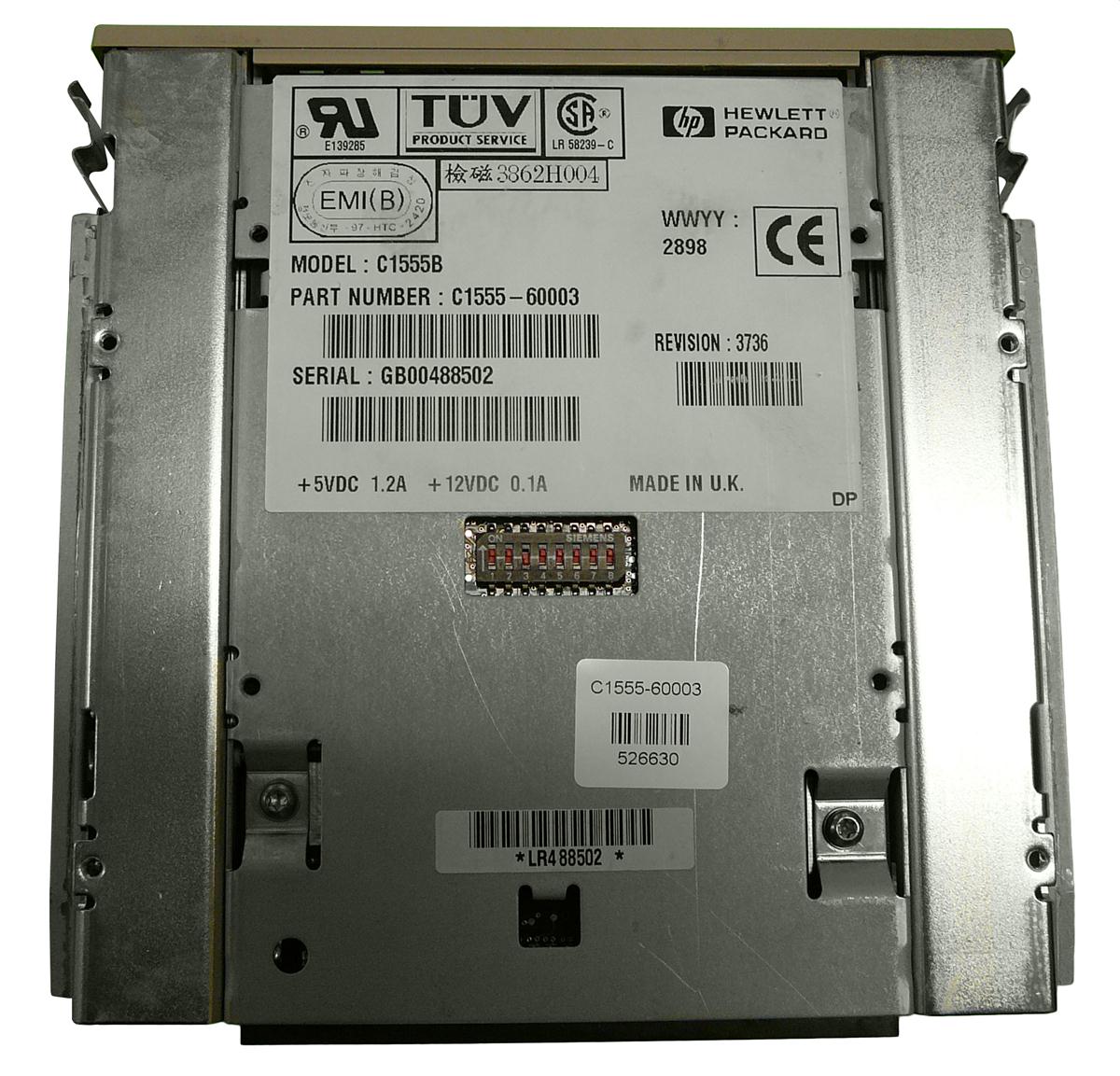 C1555B HP SureStore DAT 24i 12GB(Native) / 24GB(Compressed) DDS-3 DAT SCSI SE 5.25-inch Internal Tape Drive