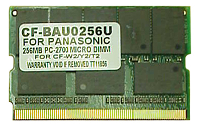 CF-BAU0256U Panasonic 256MB PC2700 DDR-33MHz non-ECC Unbuffered CL2.5 172-Pin Micro-DIMM Memory Module