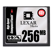 CF256-40-278 Lexar 256MB 40x High Speed CompactFlash (CF) Memory Card