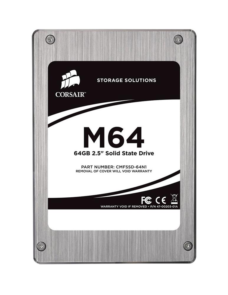 CMFSSD-64N1 Corsair M64 Series 64GB MLC SATA 3Gbps 2.5-inch Internal Solid State Drive (SSD)