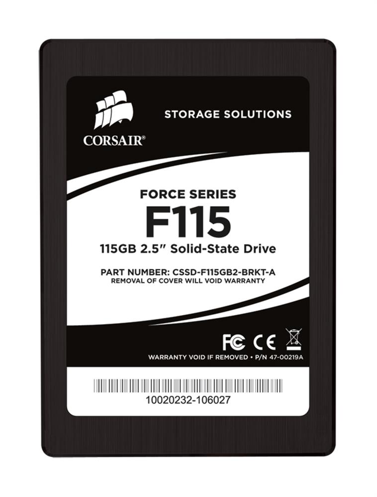 CSSD-F115GB2-BRKT-A Corsair Force F115A Series 115GB MLC SATA 3Gbps 2.5-inch Internal Solid State Drive (SSD)