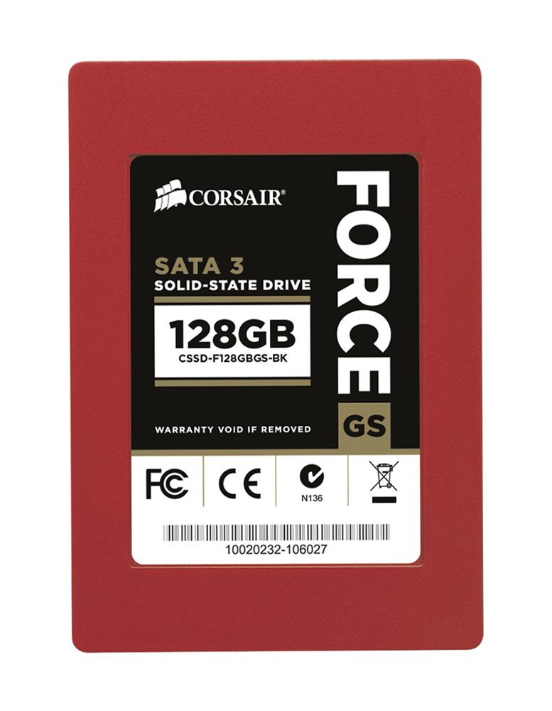CSSD-F128GBGS-BK Corsair Force GS Series 128GB MLC SATA 6Gbps 2.5-inch Internal Solid State Drive (SSD)