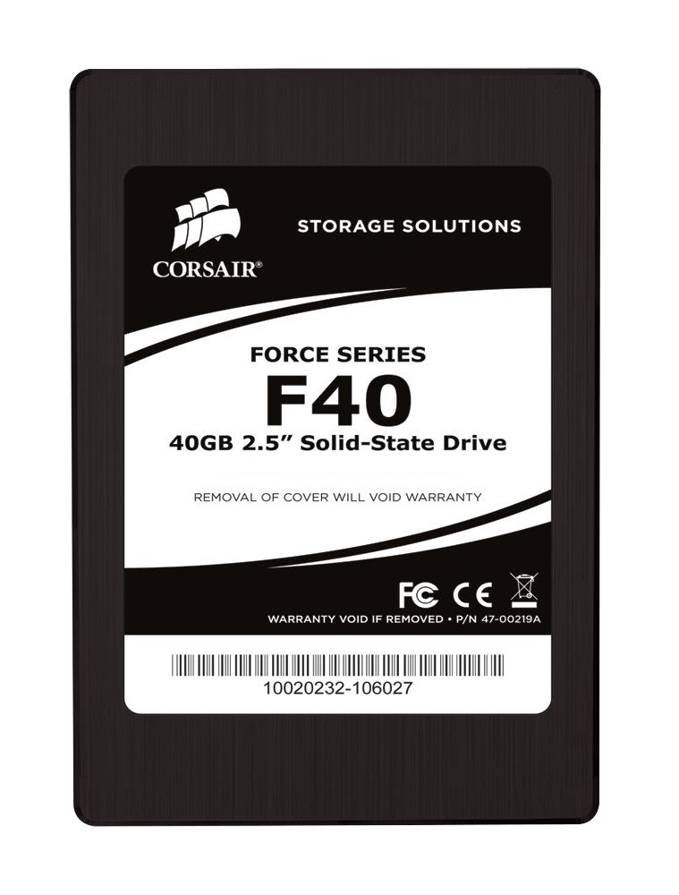 CSSD-F40GBP2-BRKT Corsair Force F40 Series 40GB MLC SATA 3Gbps 2.5-inch Internal Solid State Drive (SSD)