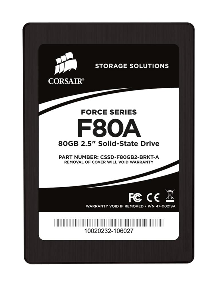 CSSD-F80GB2-BRKT-A Corsair Force F80A Series 80GB MLC SATA 3Gbps 2.5-inch Internal Solid State Drive (SSD)