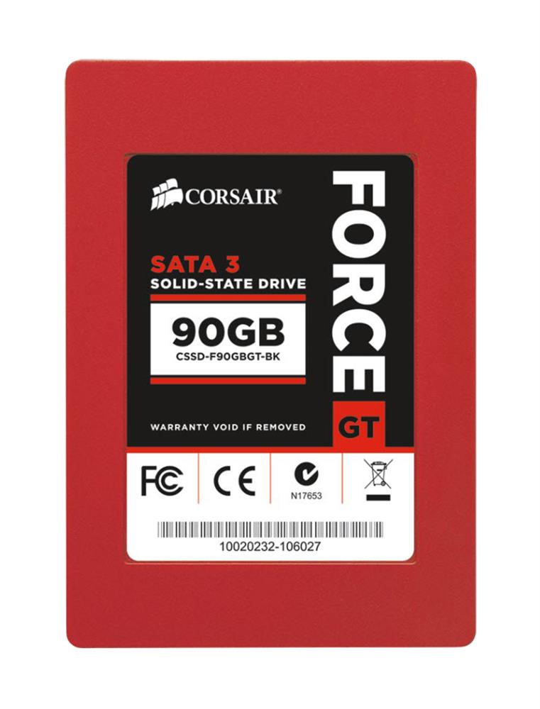 CSSD-F90GBGT-BK Corsair Force GT Series 90GB MLC SATA 6Gbps 2.5-inch Internal Solid State Drive (SSD)