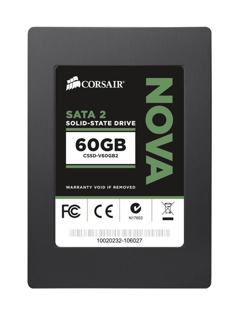 CSSD-V60GB2 Corsair Nova 2 Series 60GB MLC SATA 3Gbps 2.5-inch Internal Solid State Drive (SSD)