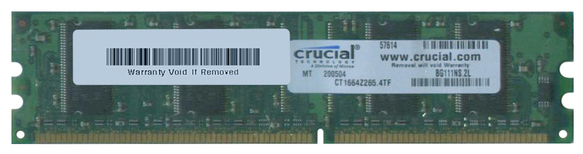 D2184158835PE Edge Memory 128MB PC2100 DDR-266MHz non-ECC Unbuffered CL2.5 184-Pin DIMM 2.5V Memory Module