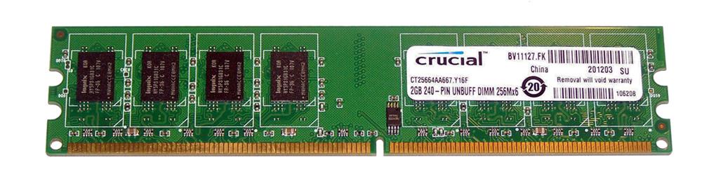 Crucial 2GB DDR2 PC5300 Memory