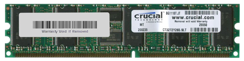CT3272Y265 Crucial 256MB PC2100 DDR-266MHz Registered ECC CL2.5 184-Pin DIMM 2.5V Memory Module