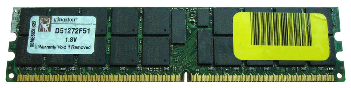 D51272F51 Kingston 4GB PC2-5300 DDR2-667MHz ECC Registered CL5 240-Pin DIMM Dual Rank Memory Module