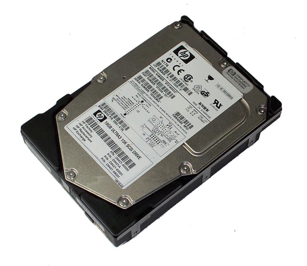 D9421-60000 HP 18.2GB 15000RPM Ultra-160 SCSI 80-Pin LVD Hot Swap 3.5-inch Internal Hard Drive