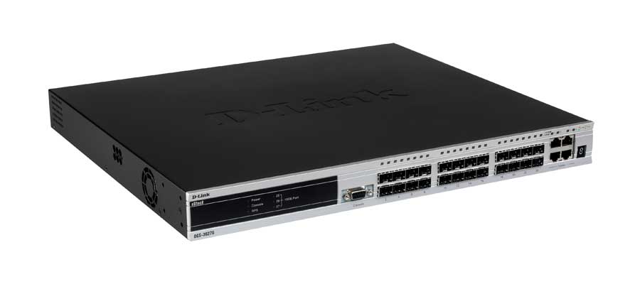 DGS-3627G D-Link XStack 24-Ports Gigabit SFP Stackable L3 Managed Switch 4 Combo 1000Base-T Ports 3 10GE Ports IPv6 (Refurbished)