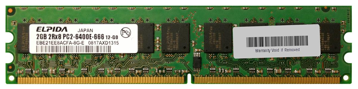 EBE21EE8ACFA-8G-E Elpida 2GB PC2-6400 DDR2-800MHz ECC Unbuffered CL6 240-Pin DIMM Memory Module