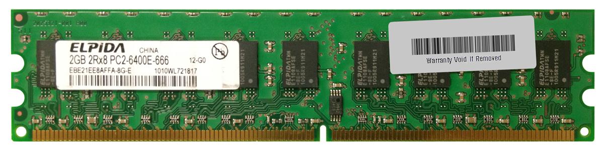 EBE21EE8AFFA-8G-E Elpida 2GB PC2-6400 DDR2-800MHz ECC Unbuffered 1.8V CL6 240-Pin DIMM Dual Rank Memory Module