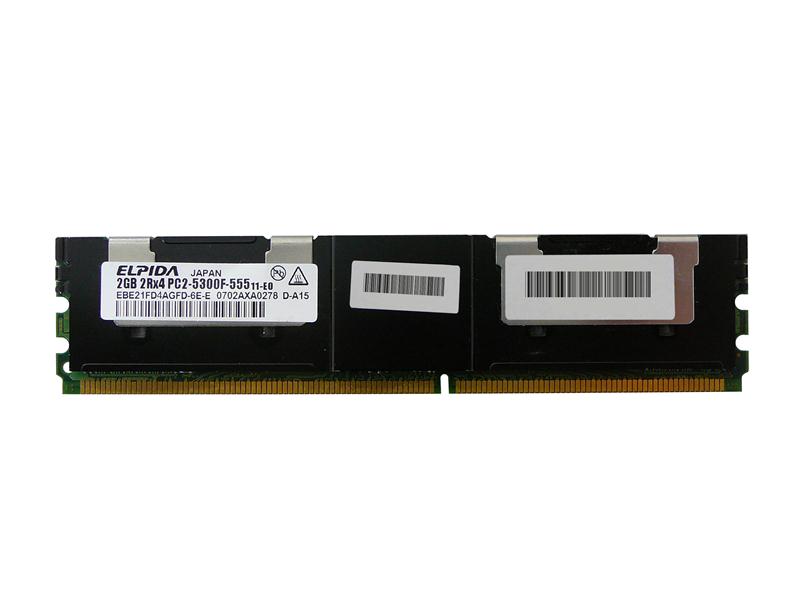 EBE21FD4AGFD-6E-E Elpida 2GB PC2-5300 DDR2-667MHz ECC Fully Buffered CL5 240-Pin DIMM Dual Rank Memory Module