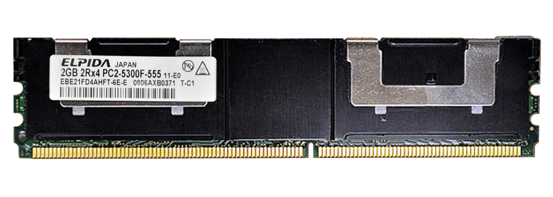 EBE21FD4AHFT-6E-E Elpida 2GB PC2-5300 DDR2-667MHz ECC Fully Buffered CL5 240-Pin DIMM Dual Rank Memory Module