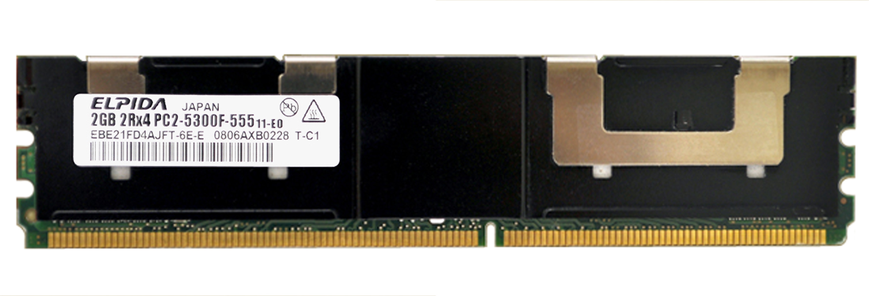 EBE21FD4AJFT-6E-E Elpida 2GB PC2-5300 DDR2-667MHz ECC Fully Buffered CL5 240-Pin DIMM Dual Rank Memory Module