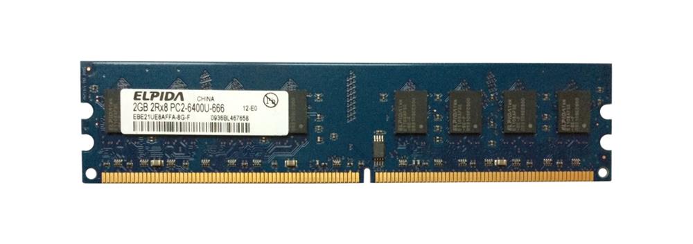 EBE21UE8AFFA-8G-F Elpida 2GB PC2-6400 DDR2-800MHz non-ECC Unbuffered CL6 240-Pin DIMM Dual Rank Memory Module