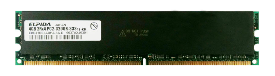 EBE41RE4ABHA-4A-E Elpida 4GB PC2-3200 DDR2-400MHz ECC Registered CL3 240-Pin DIMM Dual Rank Memory Module