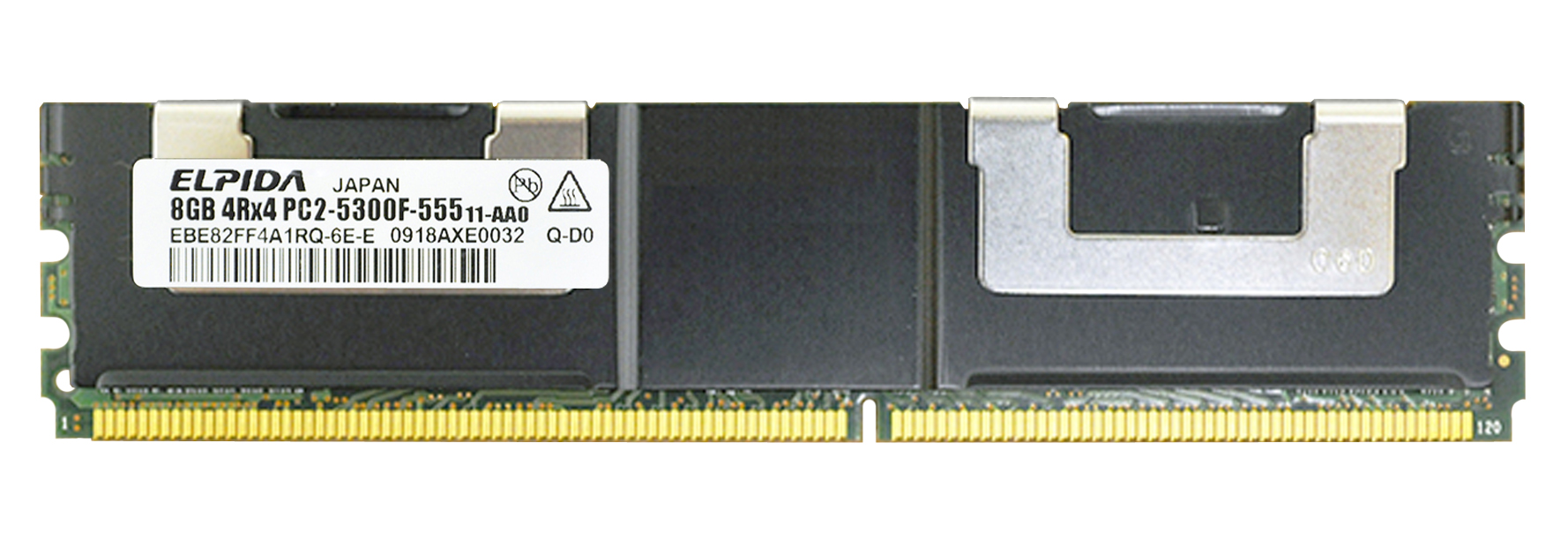 EBE82FF4A1RQ-6E-E Elpida 8GB PC2-5300 DDR2-667MHz ECC Fully Buffered CL5 240-Pin DIMM Quad Rank Memory Module