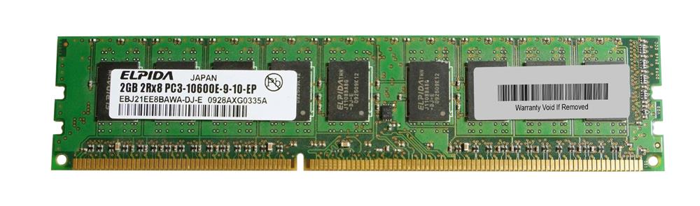 EBJ21EE8BAWA-DJ-E-06 Elpida 2GB PC3-10600 DDR3-1333MHz ECC Unbuffered CL9 240-Pin DIMM Dual Rank Memory Module