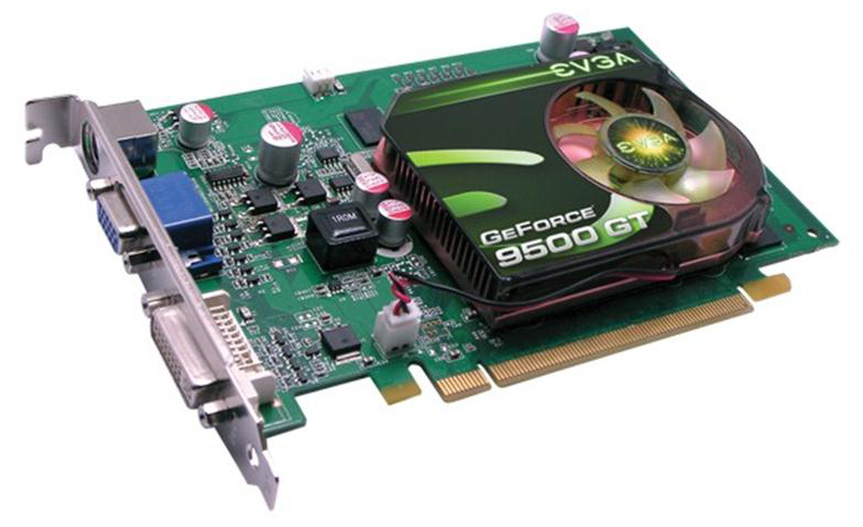 EV10X9500GT2 EVGA Nvidia GeForce 9500 GT 1GB DDR2 128-Bit HDCP Ready D-Sub/ HDTV / S-Video Out/ DVI PCI-Express 2.0 x16 Video Graphics Card