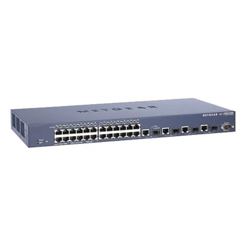 FSM7328PS-100EUS NetGear ProSafe 24-Ports 10/100Mbps Layer 3 Managed Stackable Switch With 2 Gigabit Ports (Refurbished)