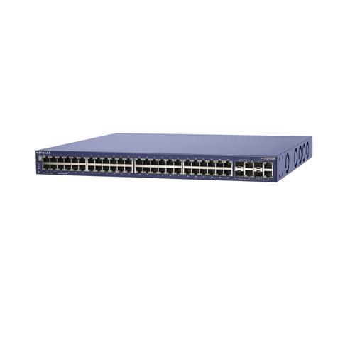 FSM7352PSNA NetGear ProSafe 48-Ports 10/100Mbps Layer 3 Managed Stackable Switch with 4 Gigabit Ports (Refurbished)