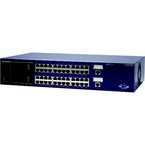 FSM750SNA NetGear ProSafe 48-Ports 10/100 Managed Stackable Switch with 2x Gigabit Ports (Refurbished)