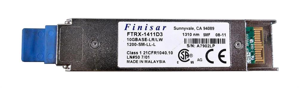 FTRX-1411D3 Finisar 10Gbps 10GBase-LR/LW Single-Mode Fiber 10km 1310nm Duplex LC Connector XFP Transceiver Module