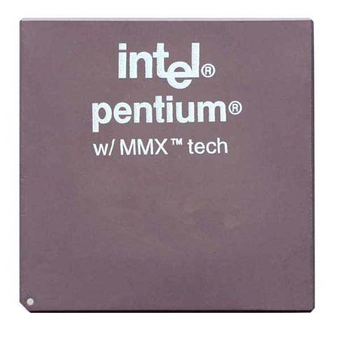 FV8050366200 Intel Pentium MMX 200MHz 66MHz FSB Socket 296-Pin PPGA Processor