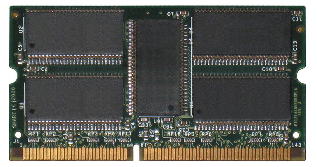 GRSDS4T-E512133 GigaRam 512MB PC133 133MHz ECC Unbuffered 144-Pin SDRAM SoDimm Memory Module