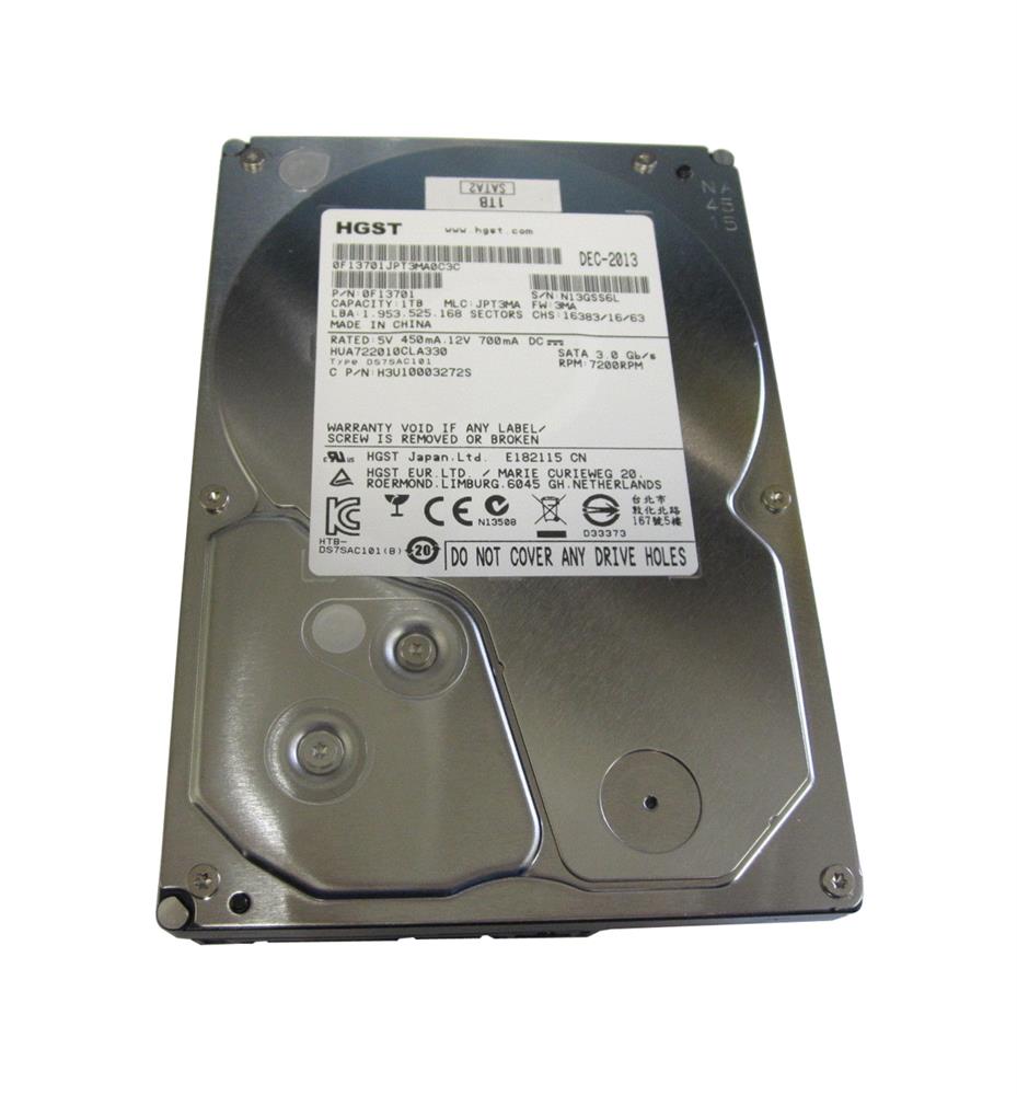 H3U10003272S HGST Hitachi Ultrastar A7K2000 1TB 7200RPM SATA 3Gbps 32MB Cache 3.5-inch Internal Hard Drive