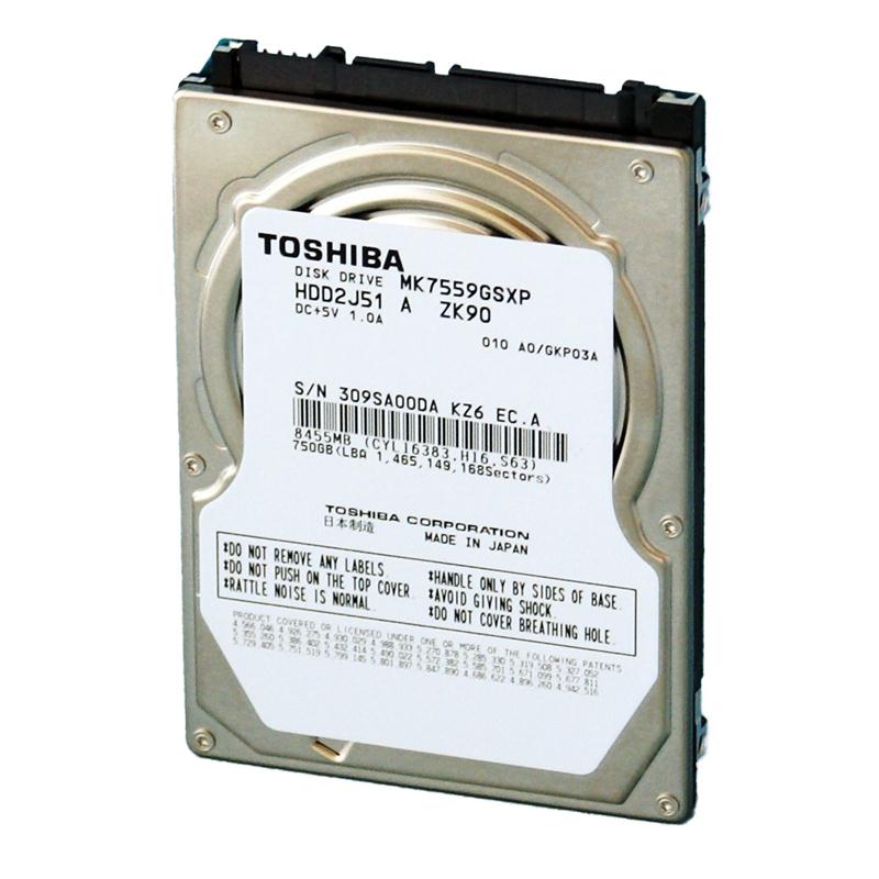 HDD2J51 Toshiba 750GB 5400RPM SATA 3Gbps 8MB Cache 2.5-inch Internal Hard Drive